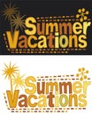 Two banners with the text summer vacations